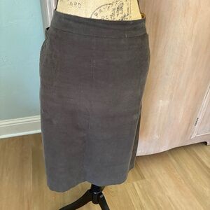 Façonnable Skirt Dark Brown Corduroy academia preppy Ivy university equestrian 8